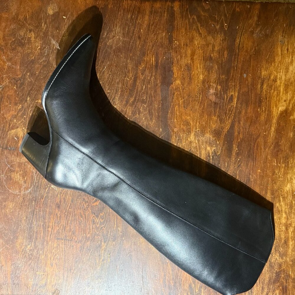 Rachel Comey Black Tall Leather Heeled Boots - Picture 11 of 16